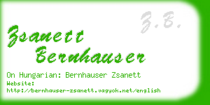 zsanett bernhauser business card